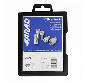 Комплект секреток Farad 14x1.25 конус серебро